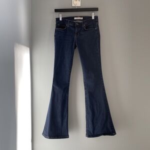 J Brand Babe Starless Flared Jeans in Dark Wash 26 x 32